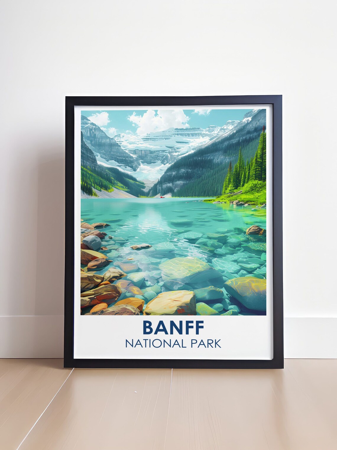 Banff National Park Lake Louise Turquoise Rocky Shores Scenic Poster - Image 4