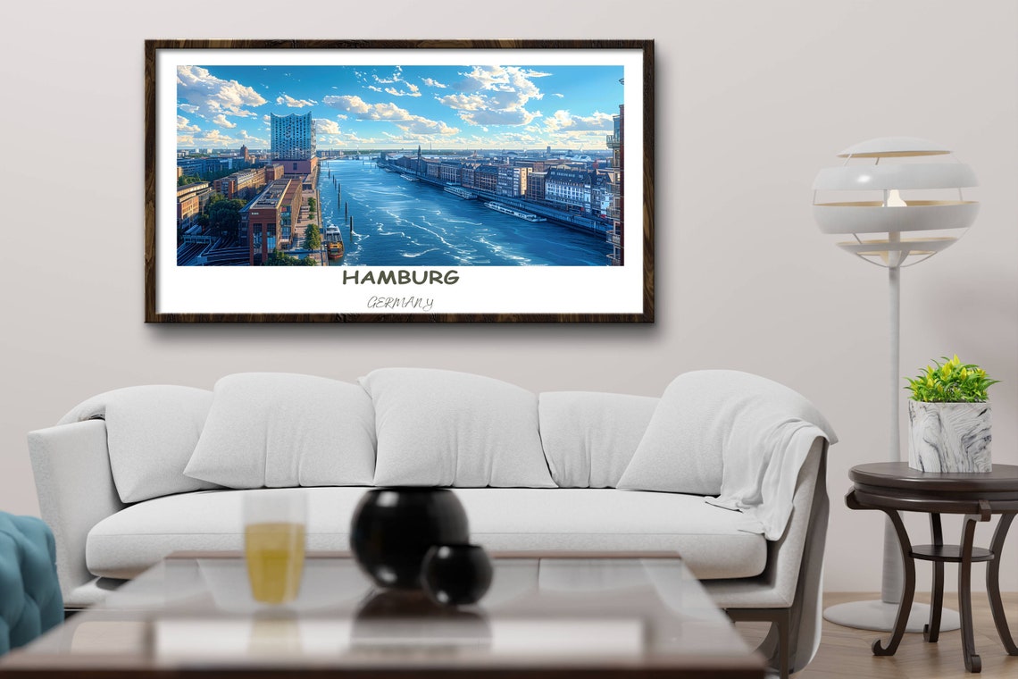 Hamburg Harbor With Elbphilharmonie River View Germany Poster - Image 2