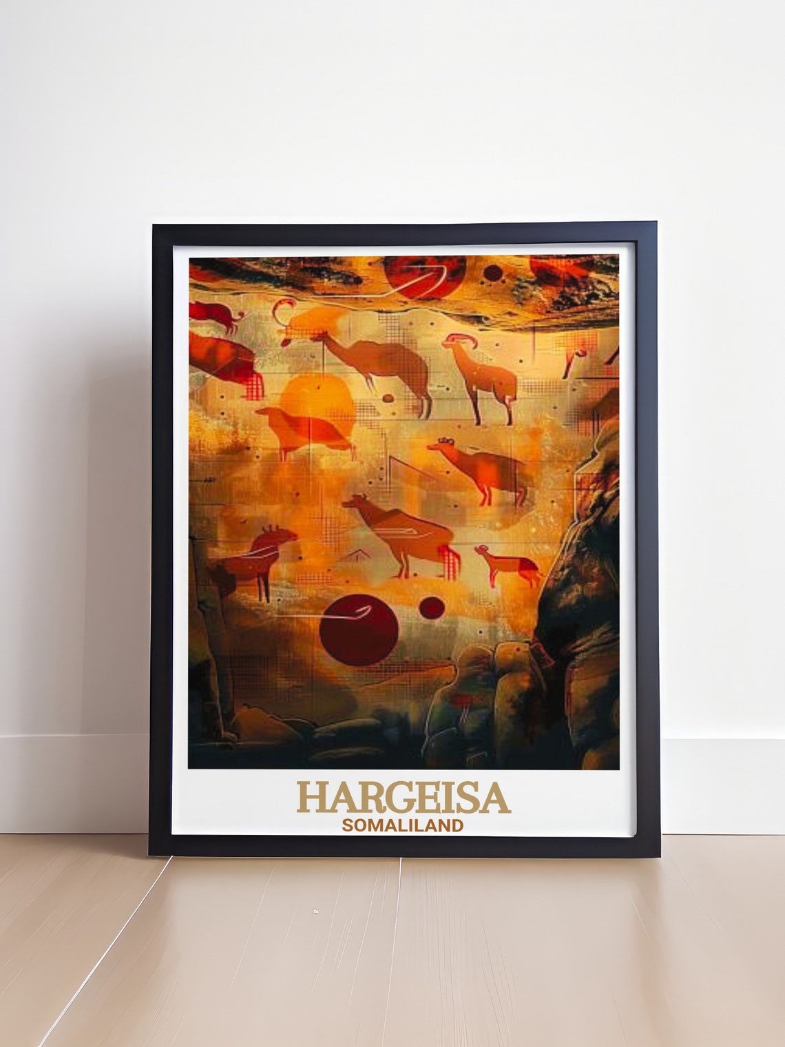 Hargeisa Somaliland Laas Geel Rock Art Cave Paintings Poster - Image 4