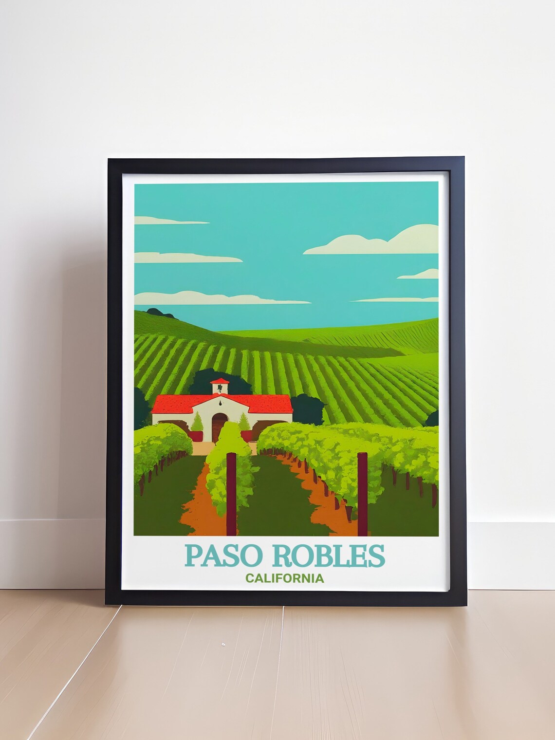 Paso Robles California Wine Country Estate Among Vineyards Poster - Image 4