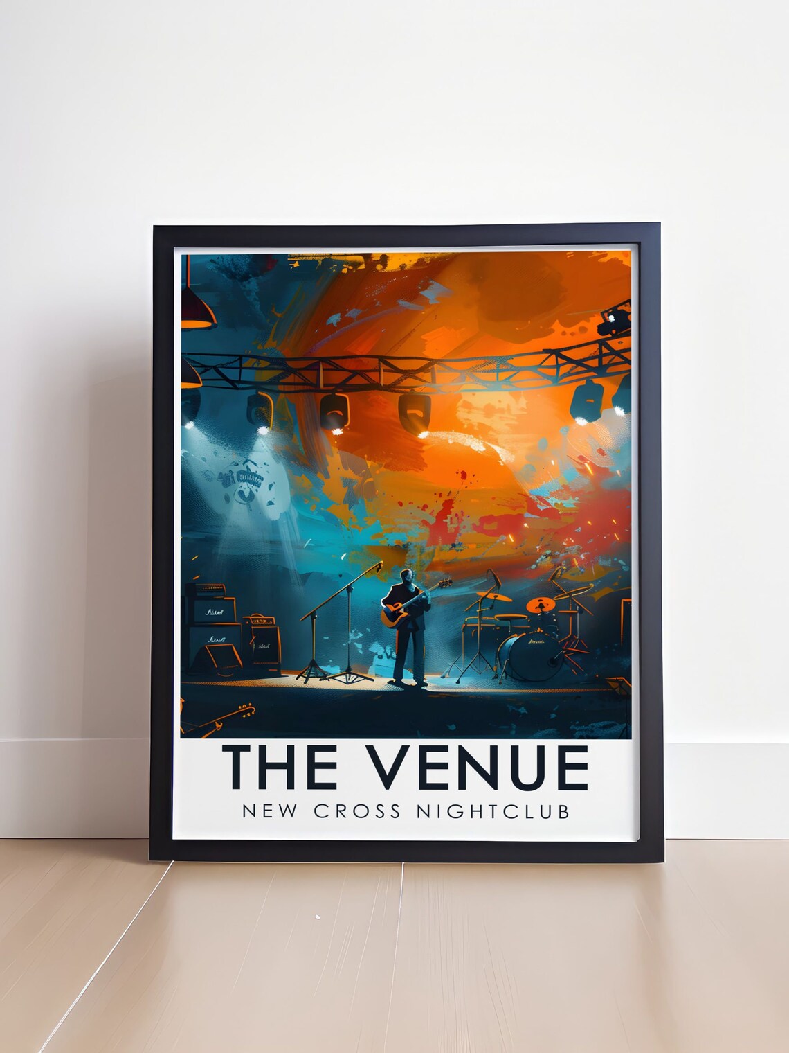 The Venue New Cross Main Stage Guitarist Concert Lights Poster - Image 4