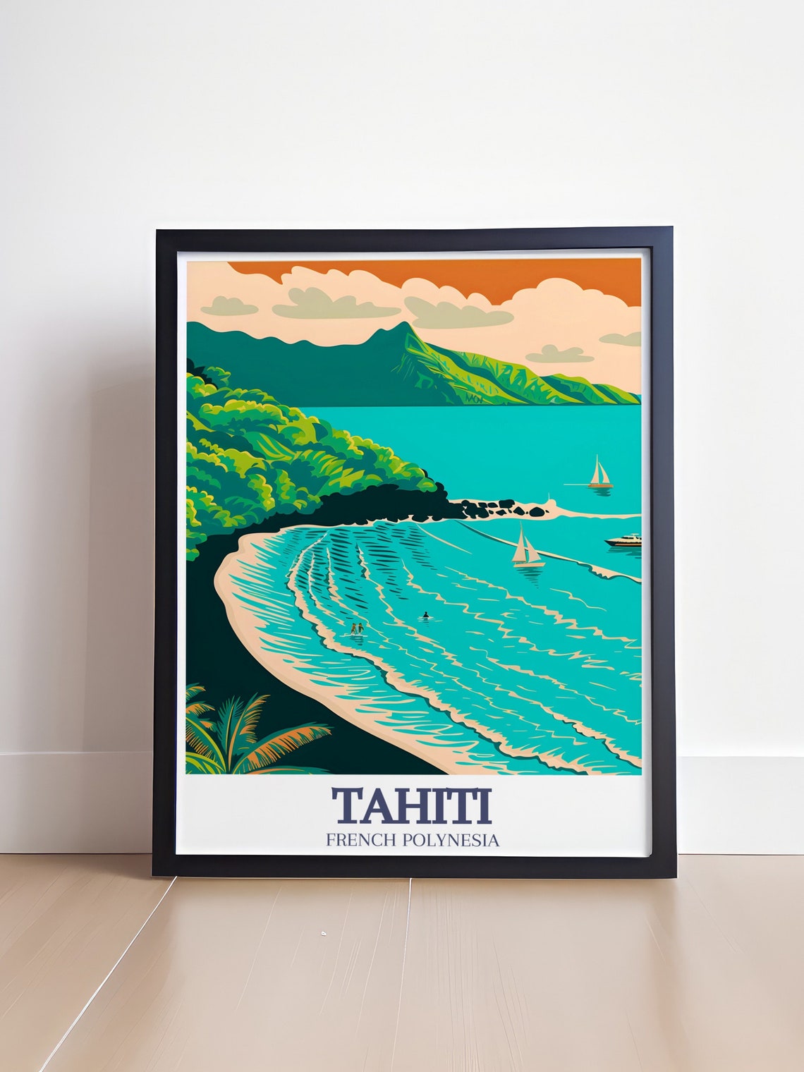 Tahiti Travel Poster Mahina North Coast Artwork Tahiti Travel Prints Mahina Tahiti North Coast Art Prints And Travel Posters - Image 4