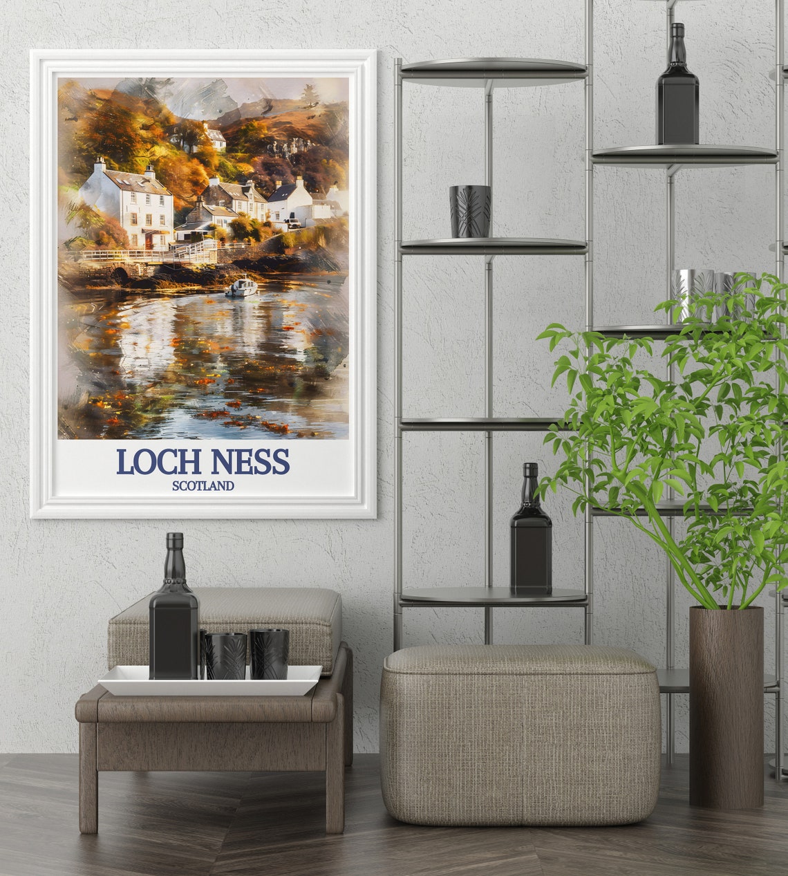 Loch Ness Scotland Drumnadrochit Village Lakeside Art Classic Poster - Image 2