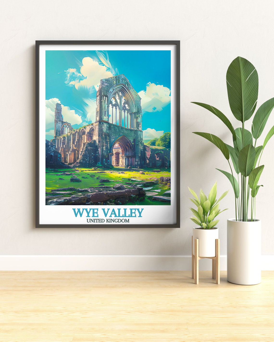 Tintern Abbey Ruins Wye Valley United Kingdom View Travel Poster - Image 2