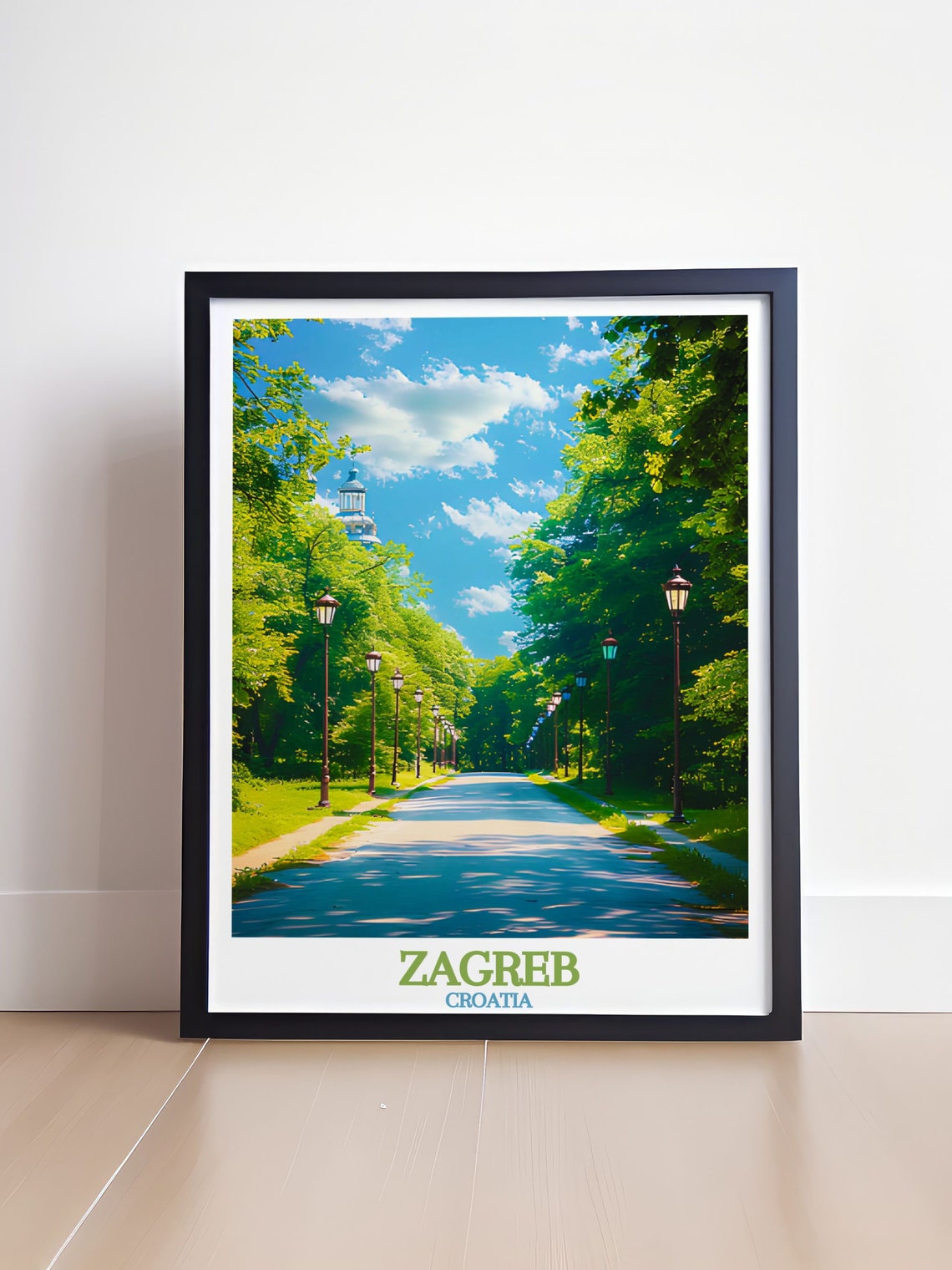 Zagreb Maksimir Park Tree Lined Avenue Croatia Urban Oasis Poster - Image 4