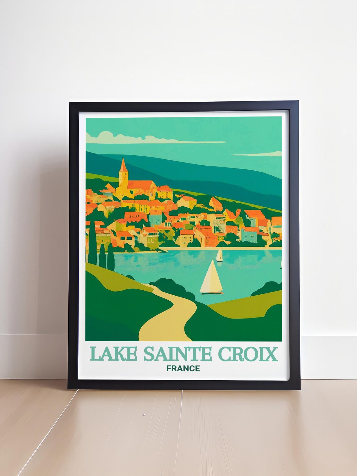 Lake Sainte Croix France Lakeside Village Bauduen Travel Poster - Image 4