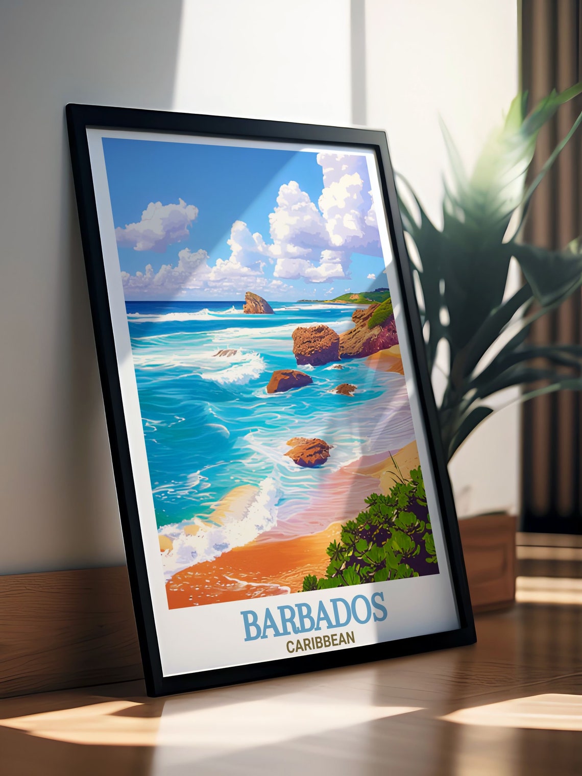 Barbados Bathsheba Beach Rocky Shore And Crashing Waves Poster - Image 3
