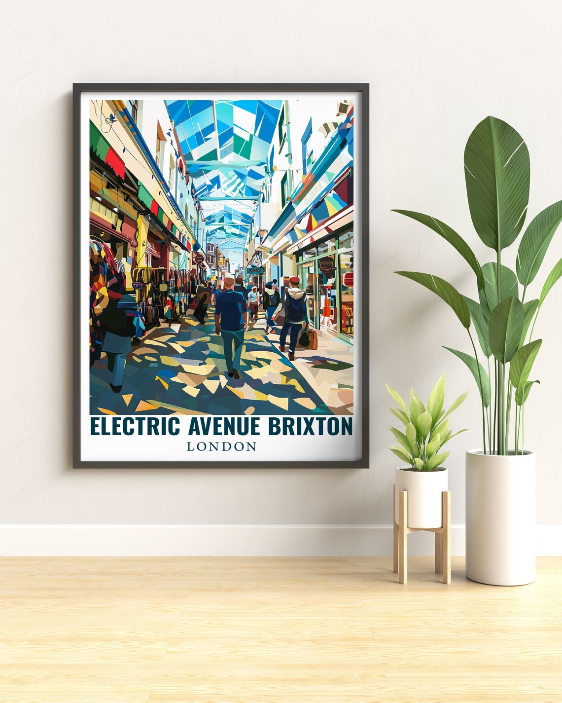 Electric Avenue Brixton London Colorful Market Street Travel Poster - Image 3
