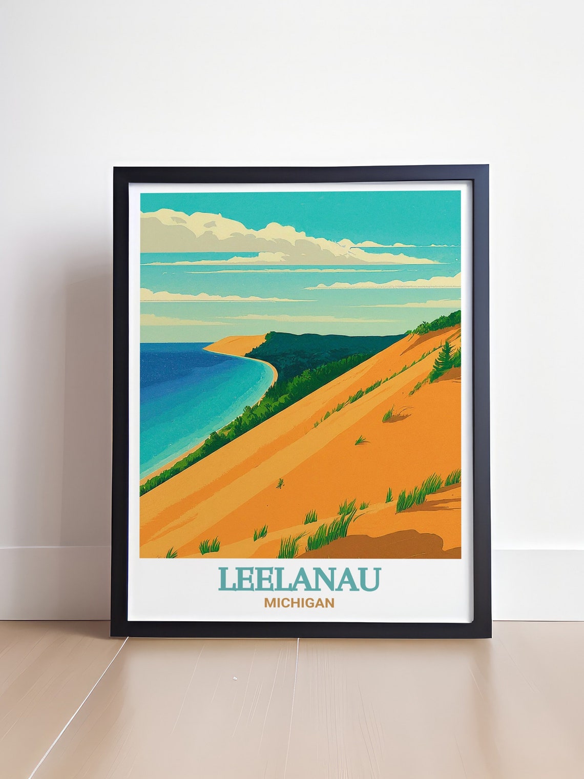 Leelanau Michigan Sleeping Bear Dunes Lake Michigan Overlook Poster - Image 4