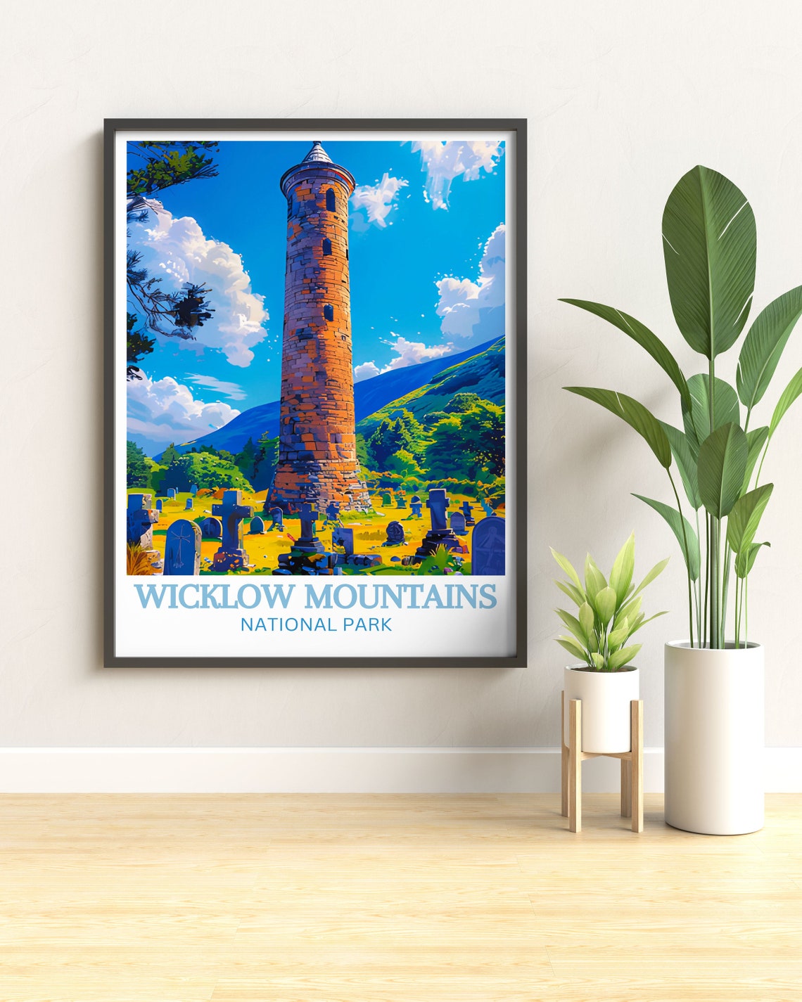 Wicklow Mountains National Park Round Tower Closeup Ireland Print - Image 2