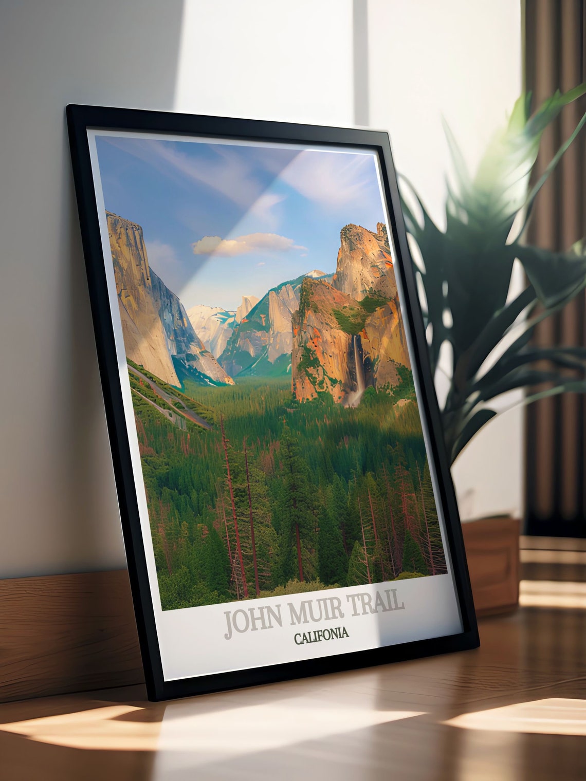 Yosemite Valley Waterfalls John Muir Trail California Poster - Image 2
