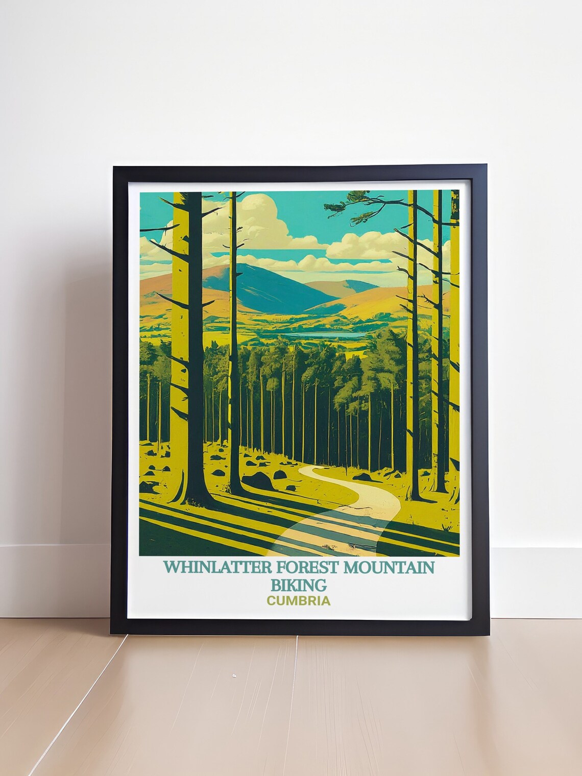 Whinlatter Forest Mountain Biking Cumbria Trail Travel Poster - Image 4