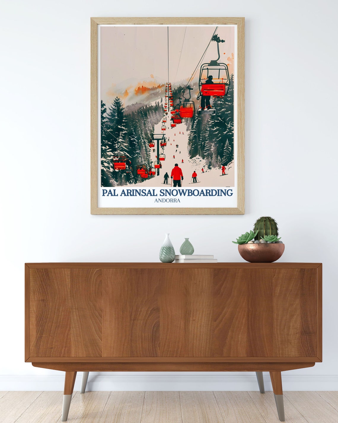 Pal Arinsaltravel Print Vallnord Ski Area Port Vell Travel Posters Pal Arinsal And Vallnord Ski Area Art Collection Pal Arinsal Decor - Image 2