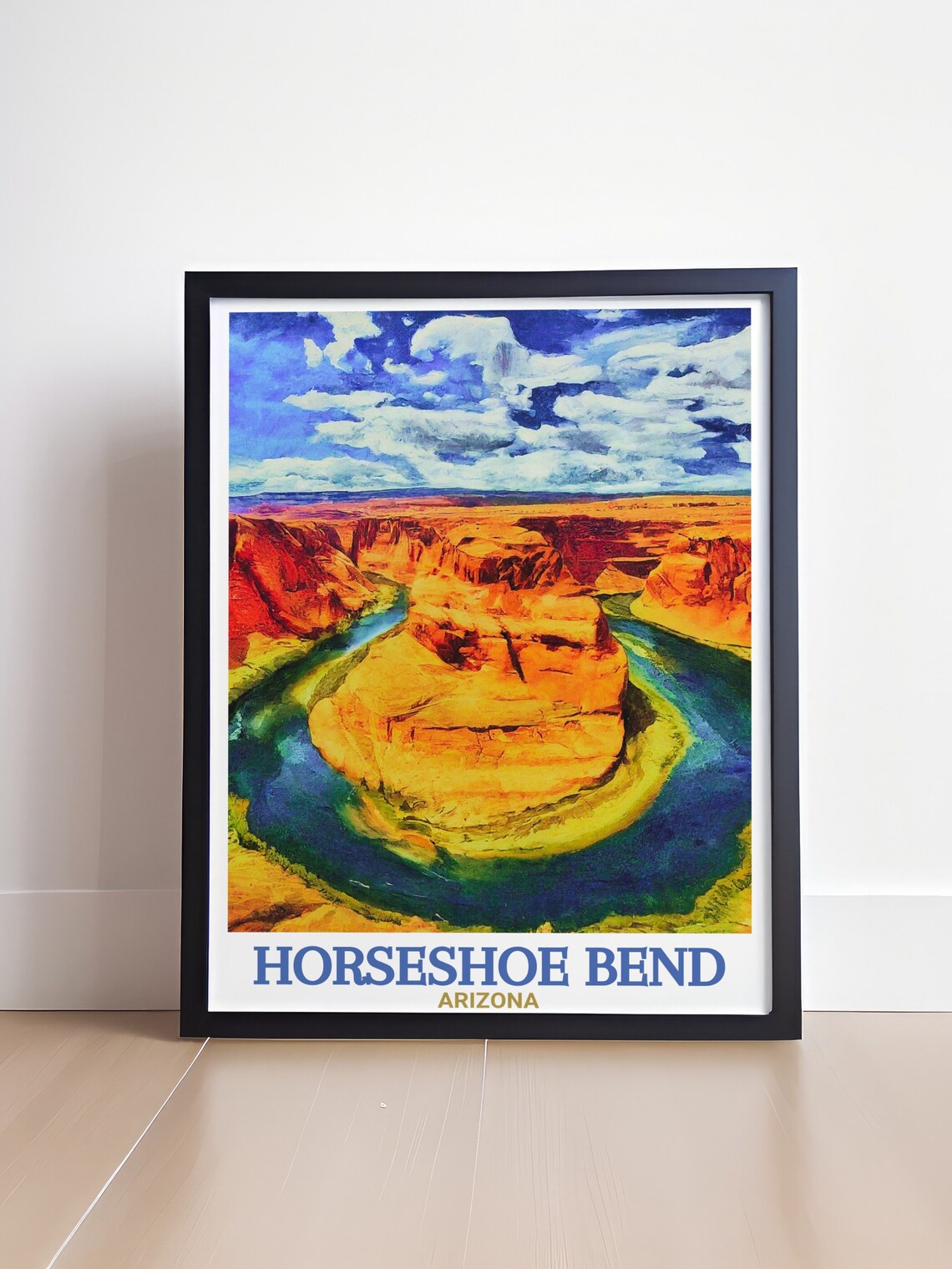 Horseshoe Bend Watercolor Aerial of the River Curve Travel Poster - Image 4