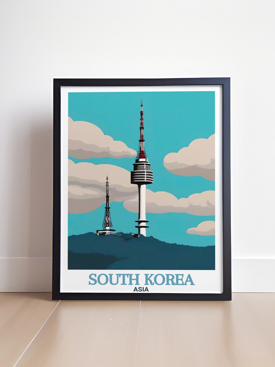 N Seoul Tower Namsan Mountain Iconic South Korea Travel Poster - Image 4