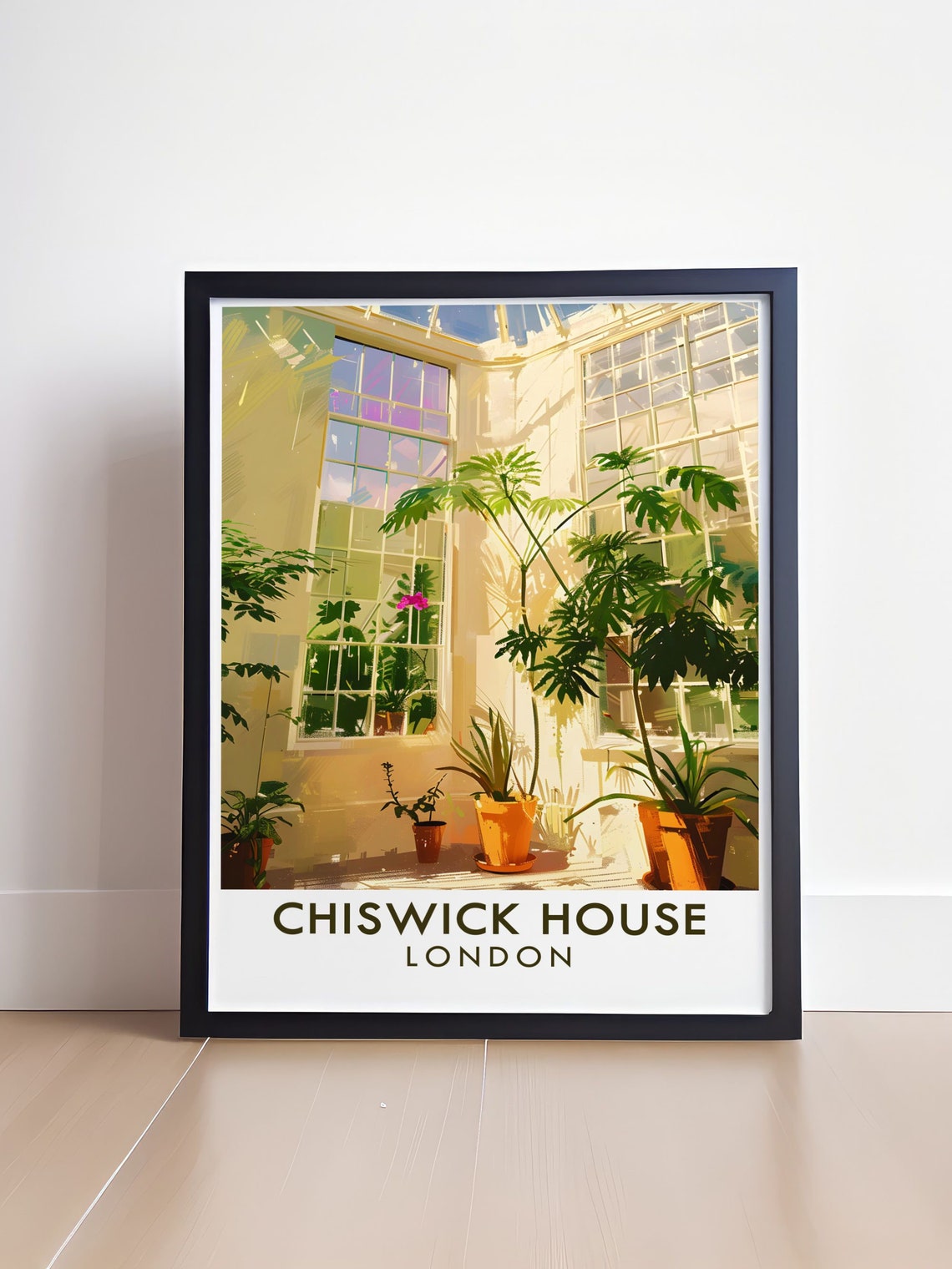 Chiswick House Sunlit Conservatory With Potted Plants Poster - Image 4