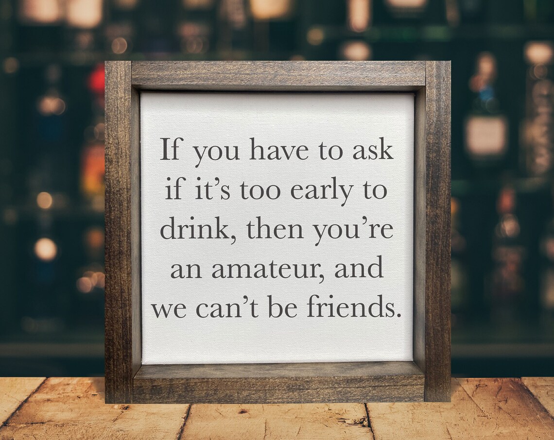 If It Is Too Early To Drink Funny Adult Humor Bar Sign Poster