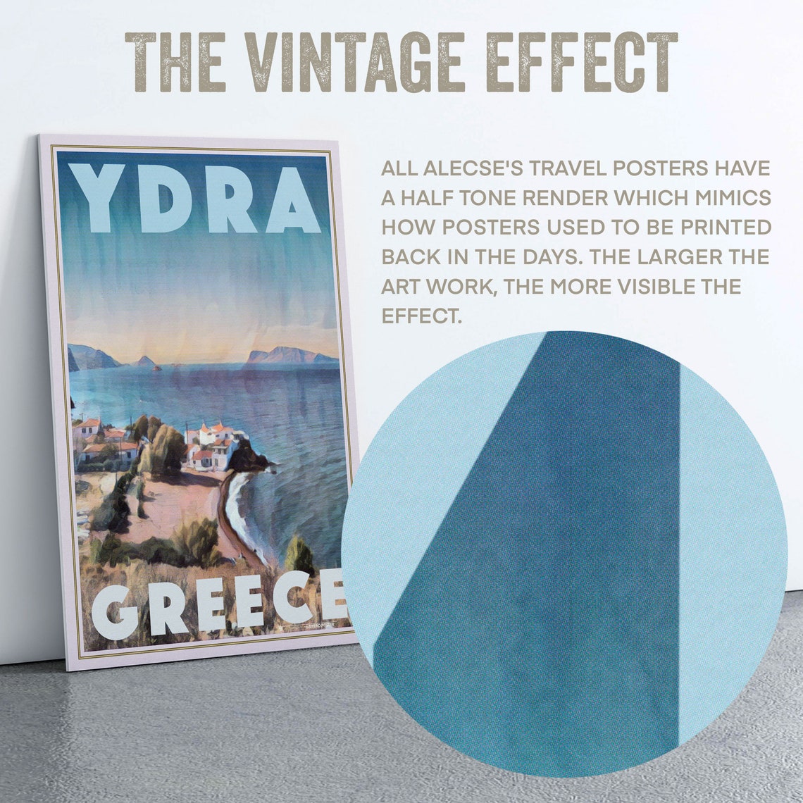 Ydra Greece Island Village Aegean Sea Coast Retro Travel Poster - Image 2
