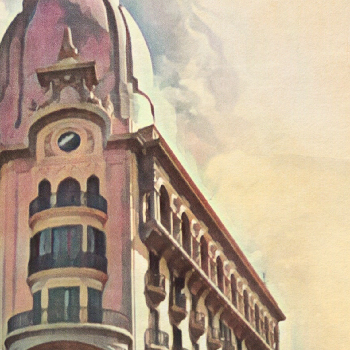 Montevideo Uruguay Historic Domed Building Retro Travel Wall Poster - Image 4