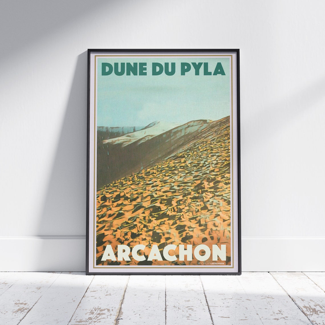 Dune Of Pyla Poster By Alecse Limited Edition France Travel Poster Arcachon Bay Print Poster Of Arcachon Pylas Dune French Gift