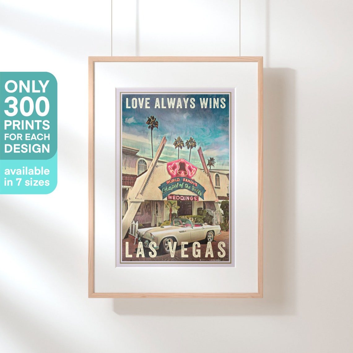 Las Vegas Poster Chapel Of The Bells By Alecse Limited Edition Las Vegas Wedding Poster Love Always Wins Gallery Wall Print Of Las Vegas - Image 3