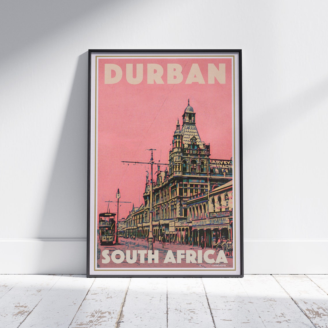 Durban Poster West Street By Alecse Limited Edition South African Travel Poster Durban Print Durban Travel Wall South Africa Print