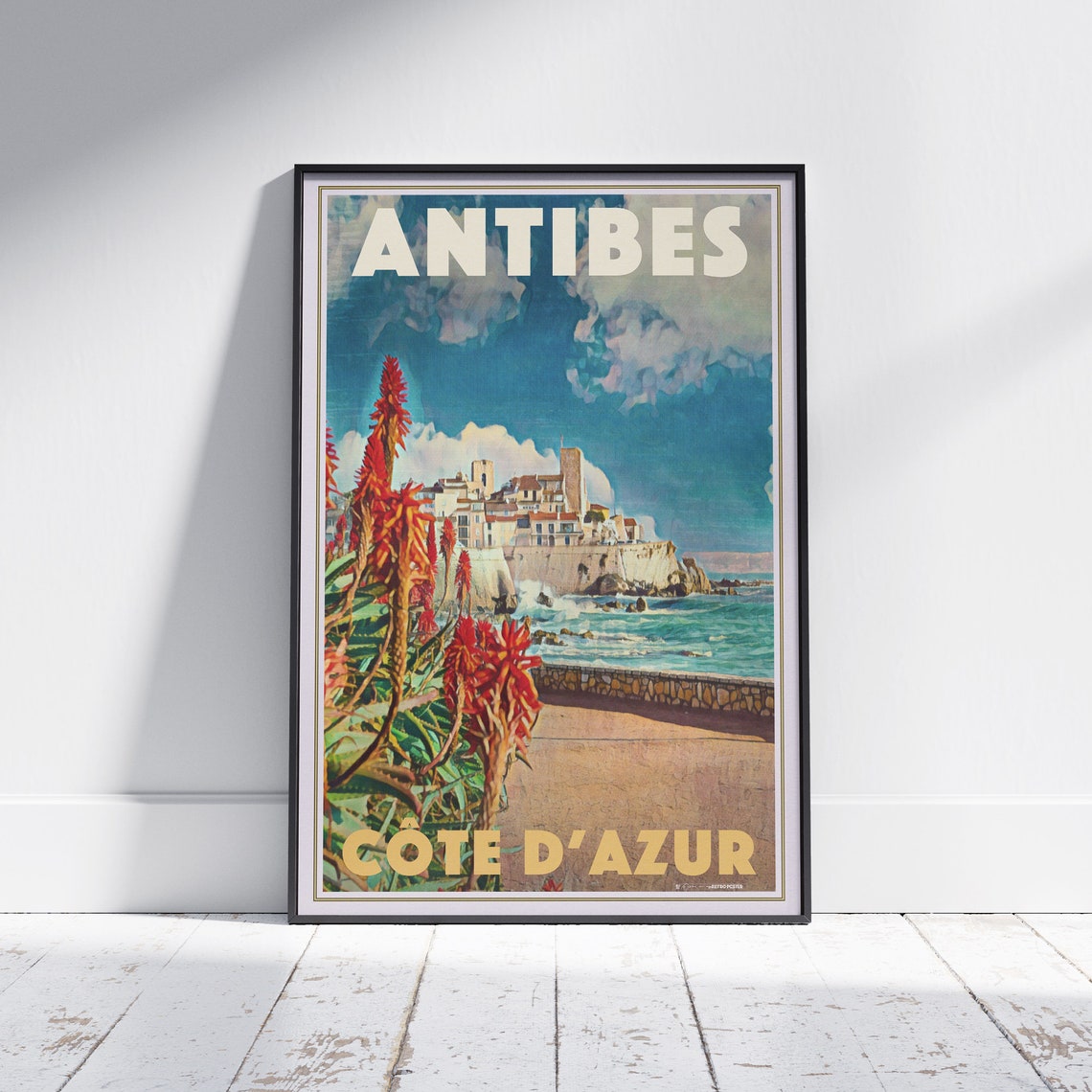 Antibes Poster By Alecse Limited Edition France Travel Poster Antibes Print French Riviera Poster Antibes Gift Cte Dazur Poster