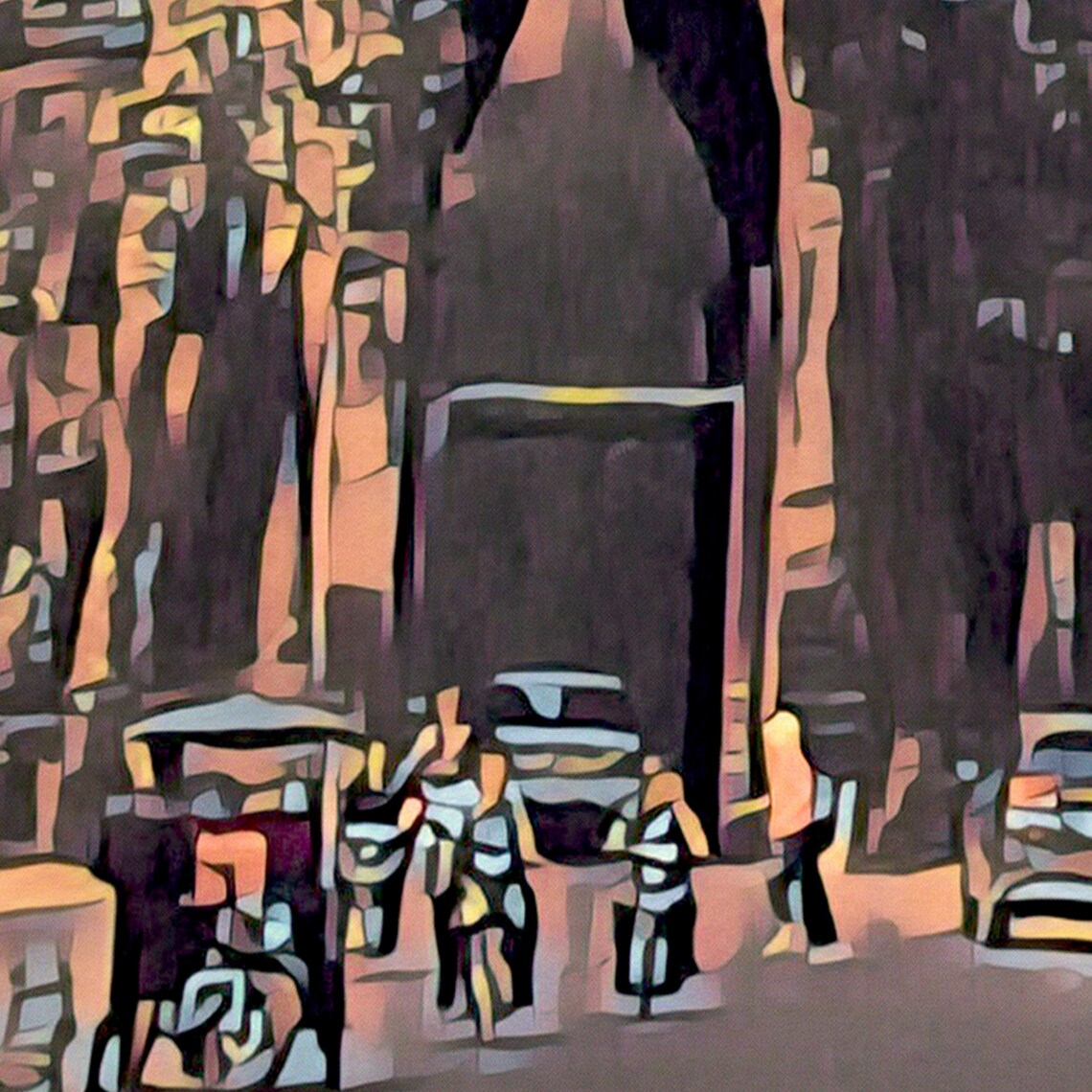 Angkor Thom Victory Gate Cambodia Tuk Tuks Retro Vintage Travel Poster - Image 4