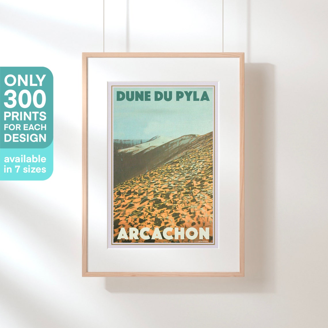 France Dune du Pyla Arcachon Bay Sand Dunes Vintage Travel Poster - Image 3