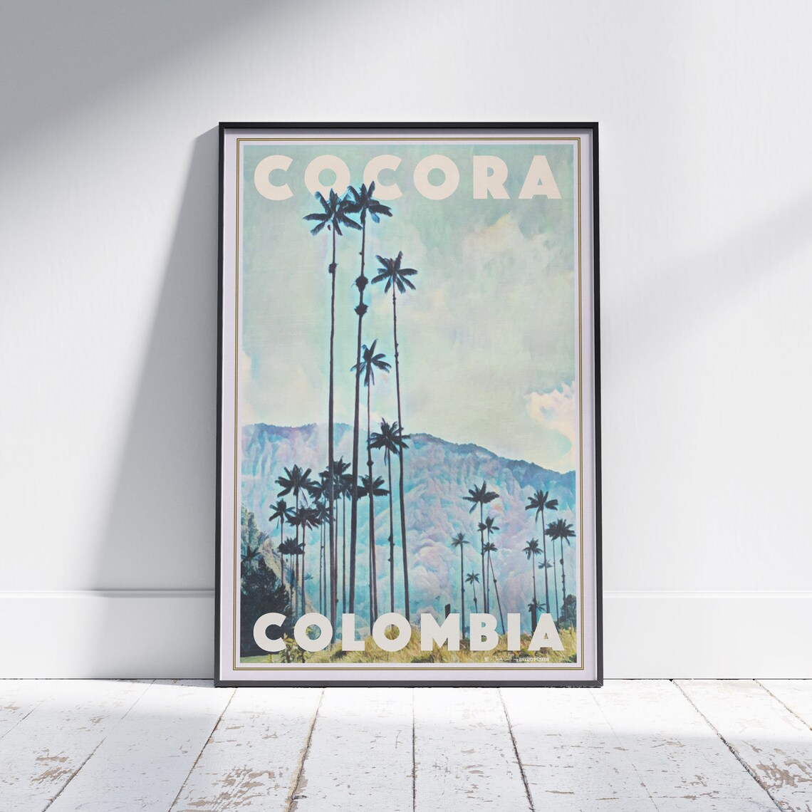 Cocora Colombia Valley of Towering Wax Palms Vintage Travel Poster