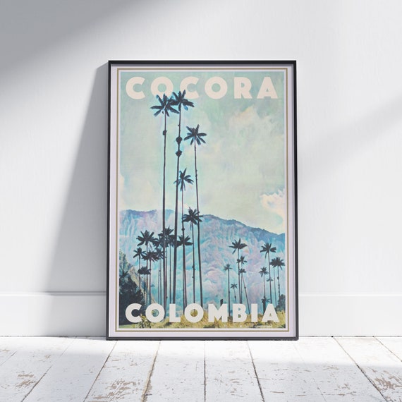 Cocora Valley Palm Trees Poster Colombia Travel Art Exclusive Limited Edition Print Nature Wall Decor