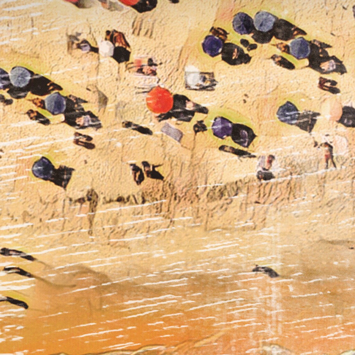 Copacabana Beach Aerial Umbrellas Brazil Vintage Travel Poster - Image 4