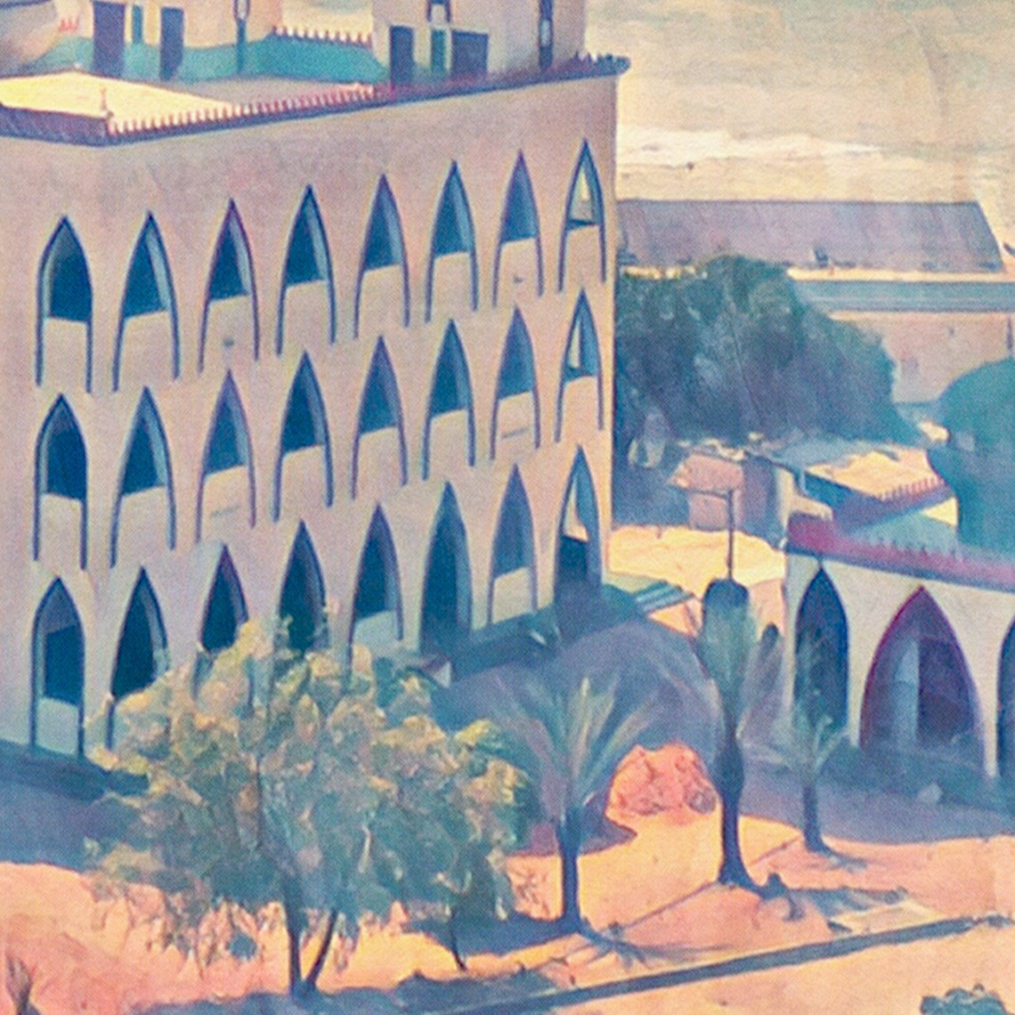 Dakar Senegal Seaside Mosque Twin Minarets Sunset Travel Poster - Image 4