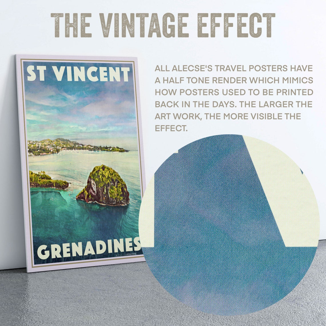 St Vincent Grenadines Tropical Islets Turquoise Sea Travel Poster - Image 2