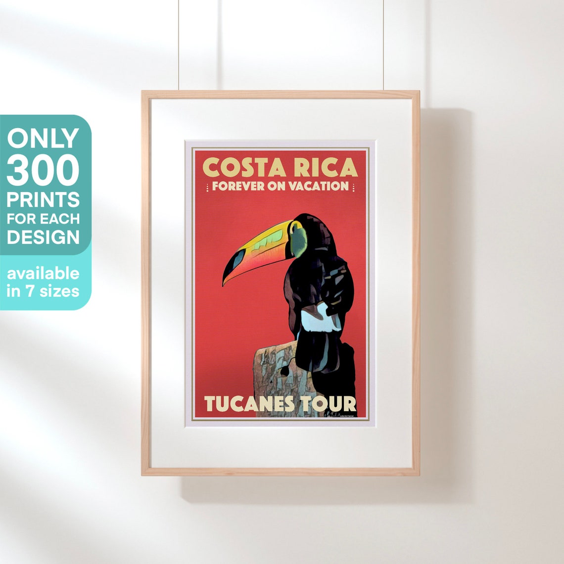 Costa Rica Poster Tucanes Tour By Alecse Limited Edition Costa Rica Travel Poster Pura Vida Poster Costa Rica Print Toucan Print - Image 3