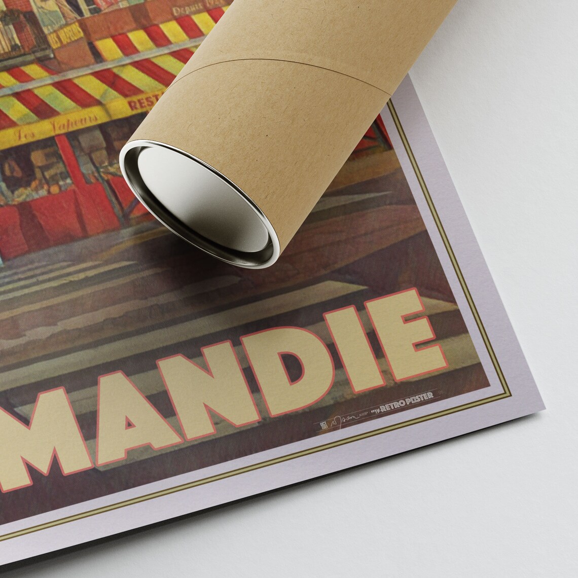 Trouville Normandie Les Vapeurs Brasserie Retro France Travel Poster - Image 2