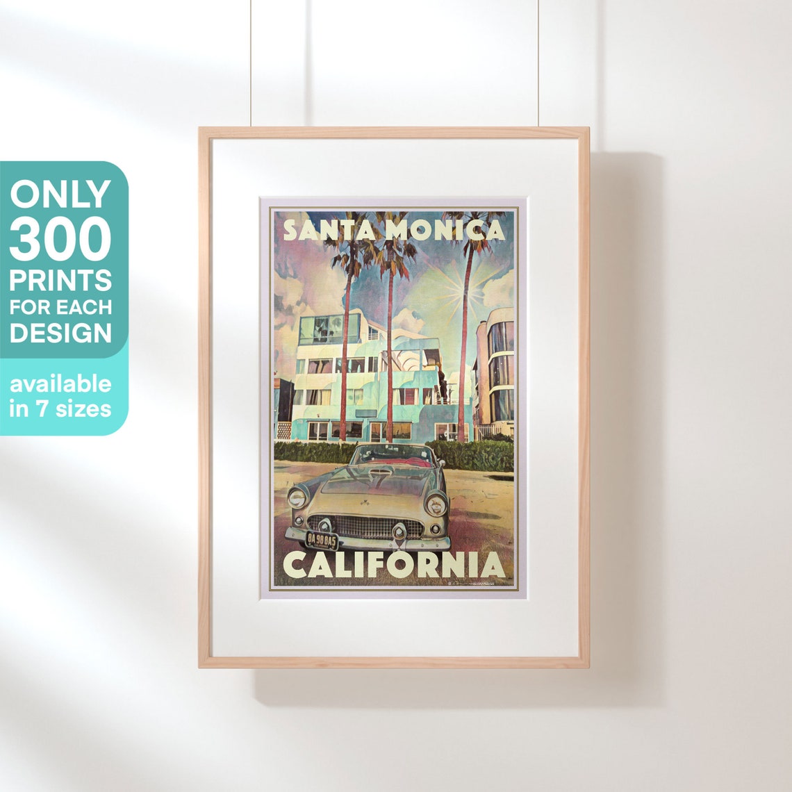 Santa Monica Poster Vibe By Alecse Limited Edition California Travel Poster Santa Monica Gallery Wall Print Of A T Bird Pop Decoration - Image 3