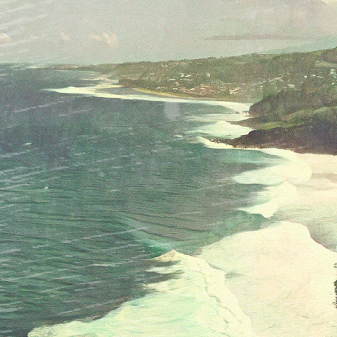 Grande Anse La Reunion Beach Surf Green Hills Vintage Travel Poster - Image 4