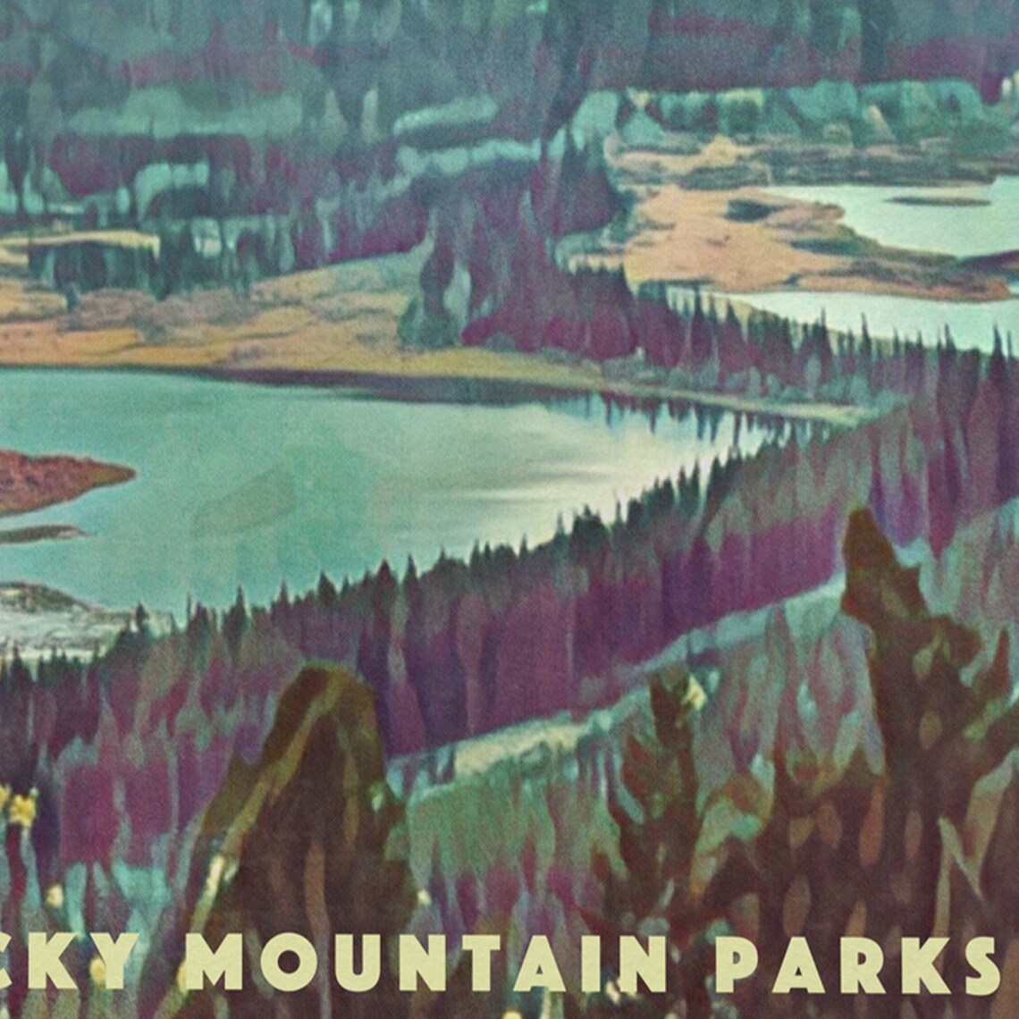 Banff National Park Vintage Travel Poster With Alberta Rocky Mountains - Image 4