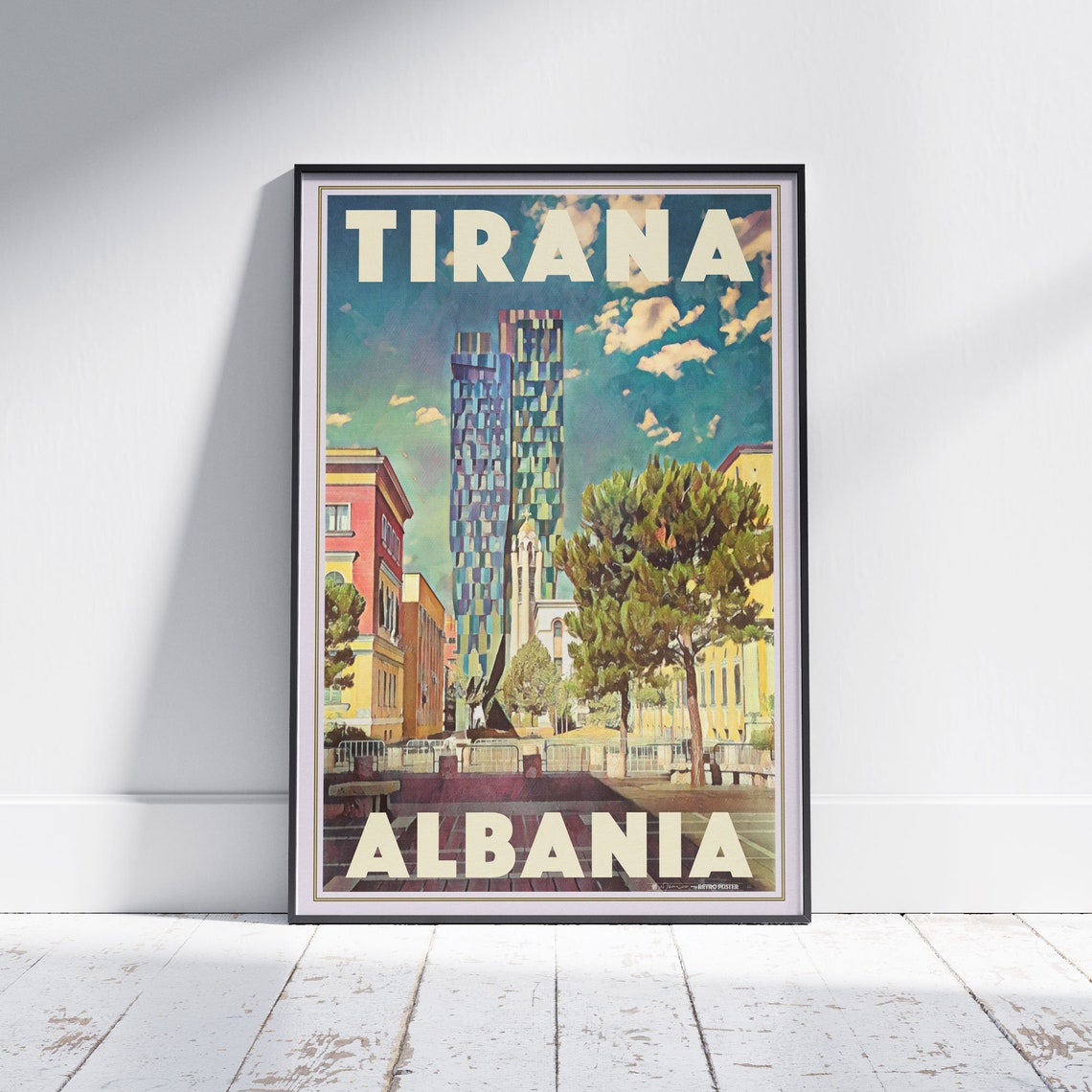 Tirana Poster Perspective By Alecse Limited Edition Albania Travel Poster Albania Gallery Wall Print Of Tirana Albanian Decoration