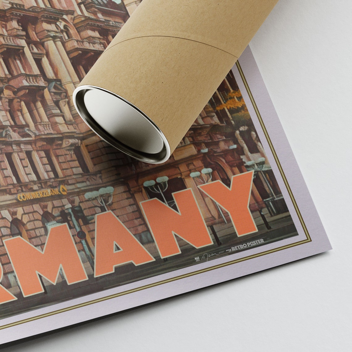 Frankfurt Old and New Architecture Skyline Travel Poster Germany - Image 2