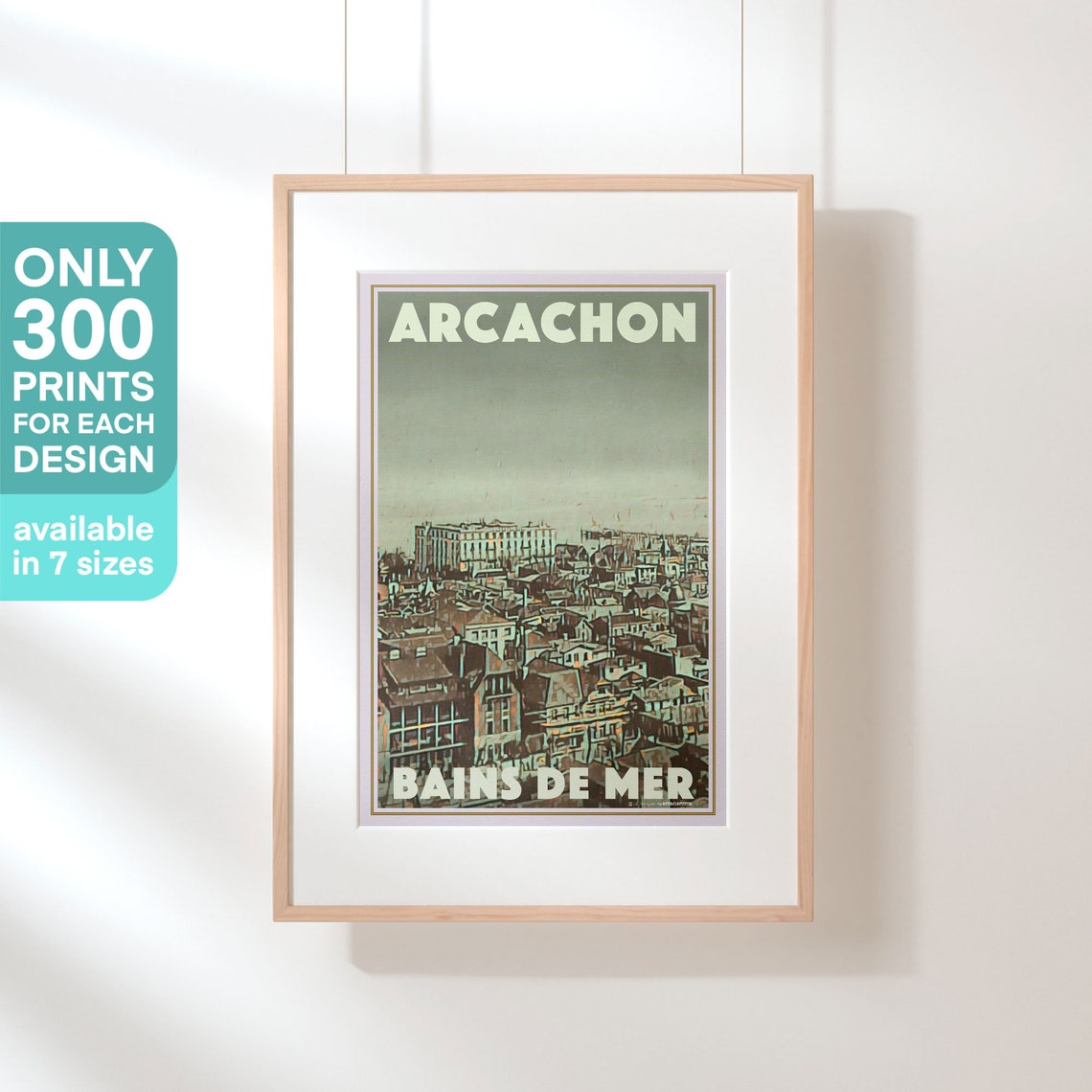 Arcachon Poster Sea Baths By Alecse Limited Edition France Travel Poster Arcachon Gift France Travel Gallery Wall Print Of Arcachon - Image 3