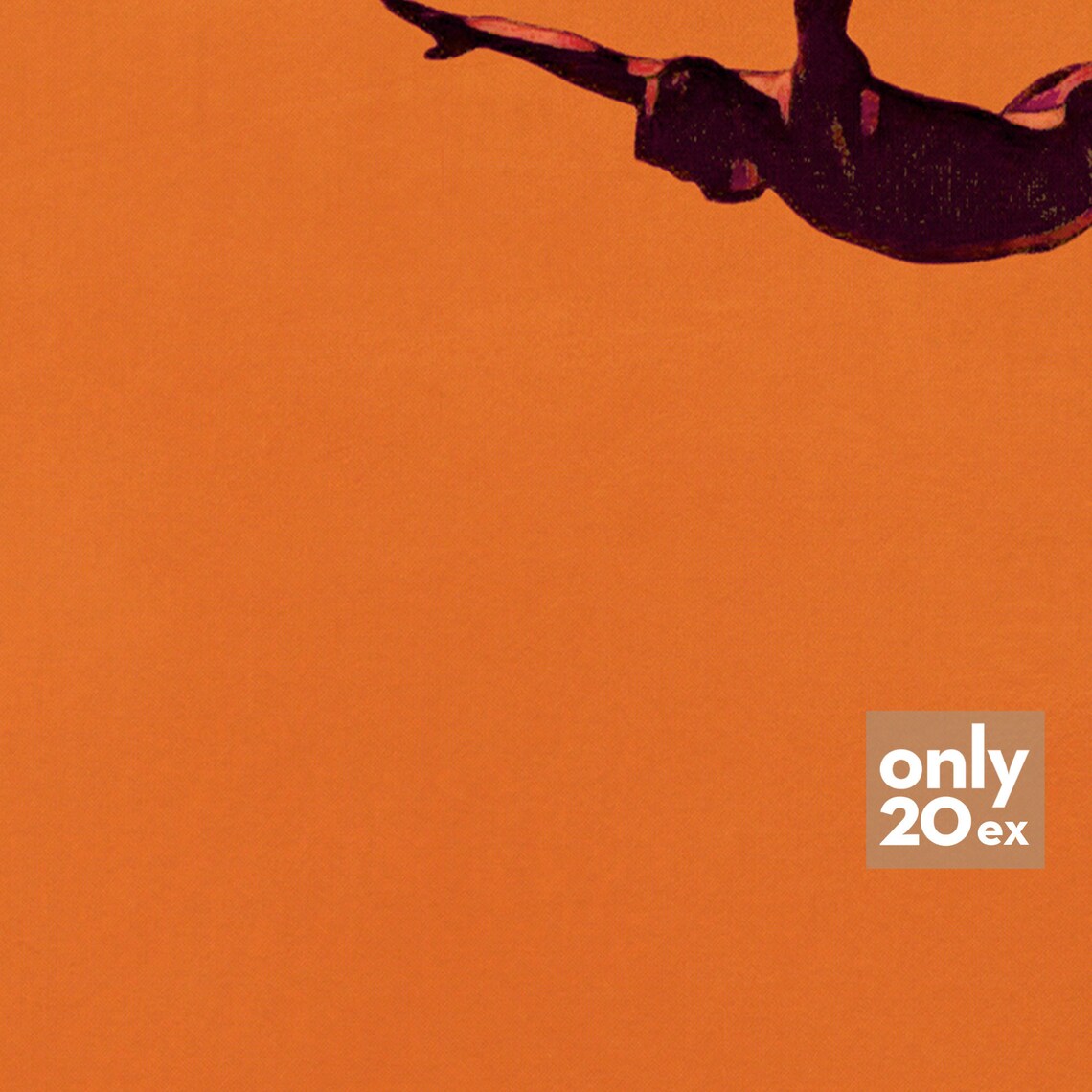 Acapulco Cliff Diver Leap of Faith Sunset Orange Vintage Poster - Image 4