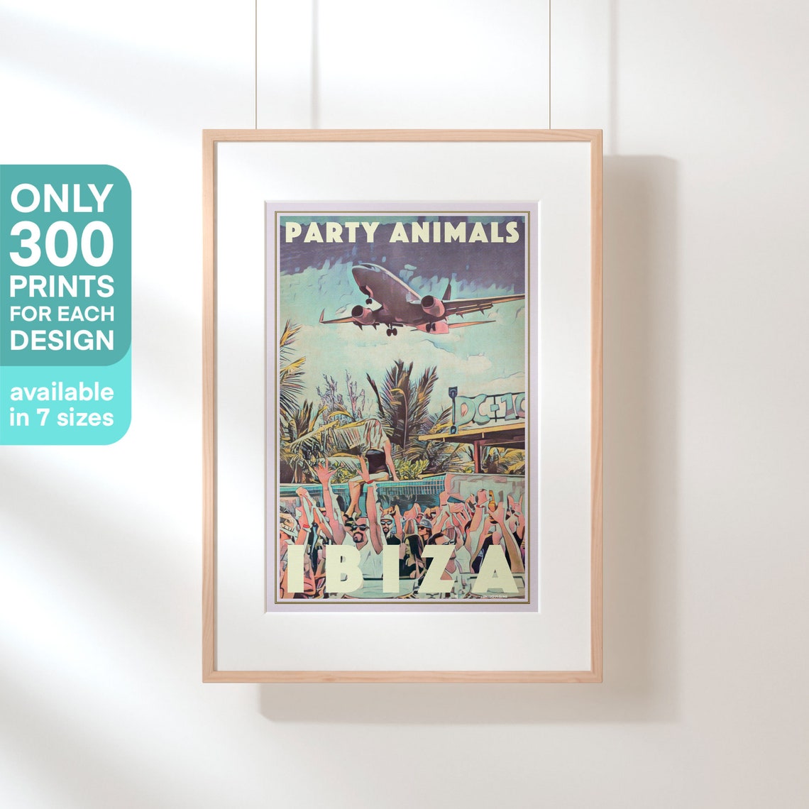 Ibiza Poster Party Animals By Alecse Limited Edition Ibiza Travel Poster Ibiza Party Poster Dc10 Club Print Classic Poster Of Ibiza - Image 3