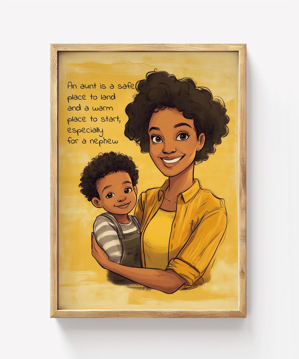 Aunt Nephew Safe Place To Land Warm Place Cartoon Quote Poster