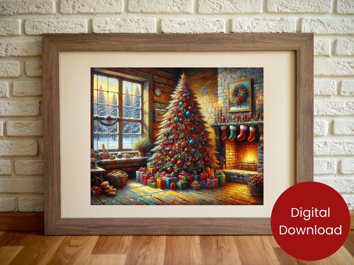 Christmas Tree With Presents, Festive Holiday Decor
