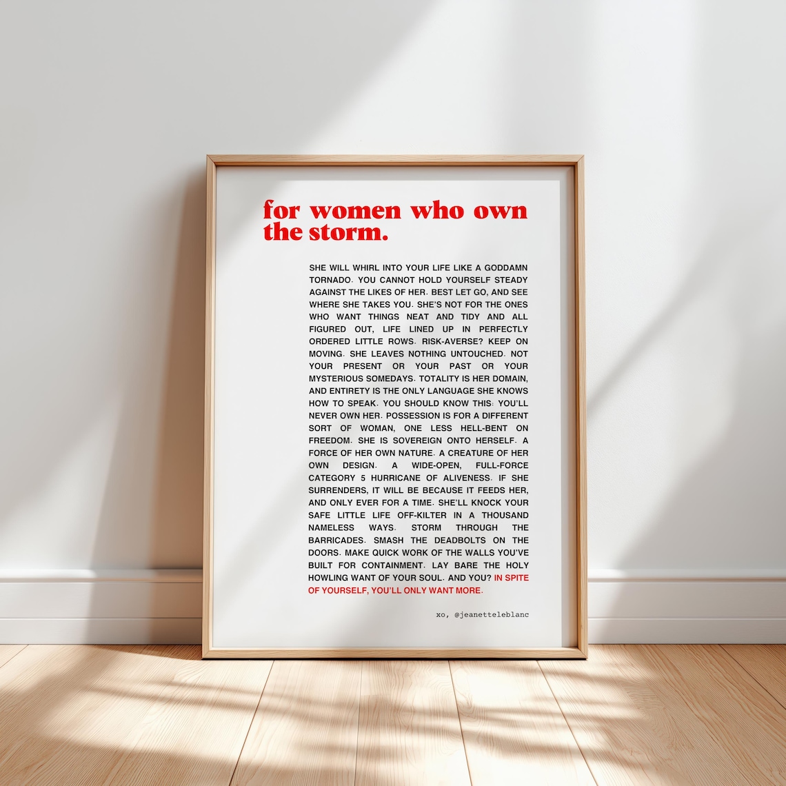 Fierce Feminine Power Poster, Empowering Wall Art