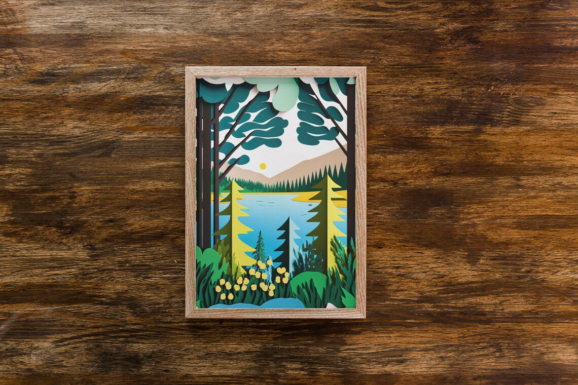 At The Lake Minnesota Travel Poster, Cabin Art - Image 2