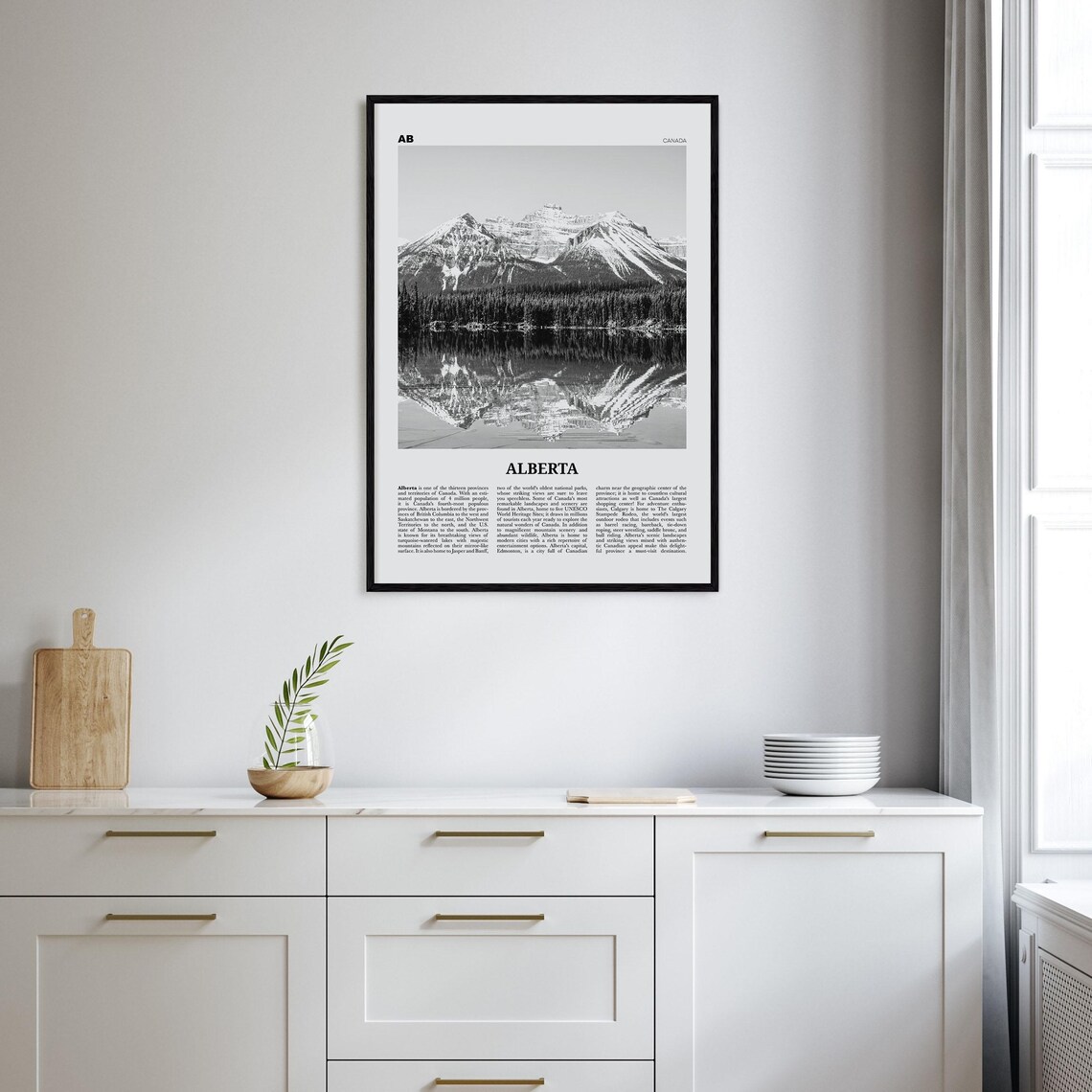 Alberta Black and White Art Print, Edmonton Canada - Image 2