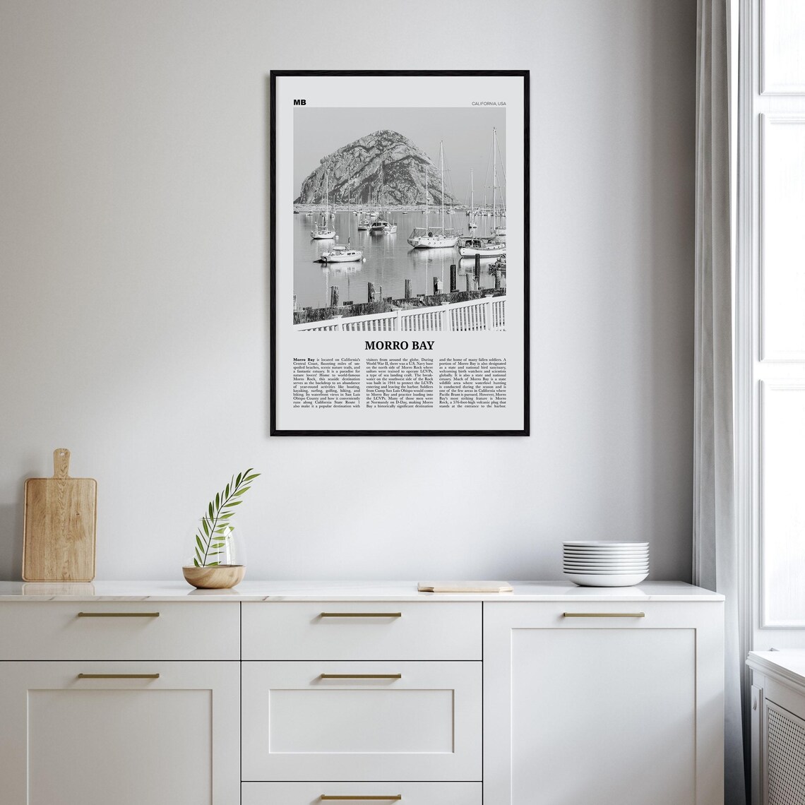 Morro Bay Black and White Photo No. 2 Travel Poster - Image 2